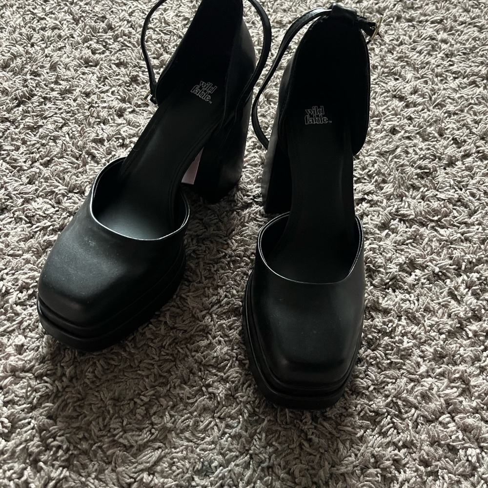 Wild Fable Platform Heels Black